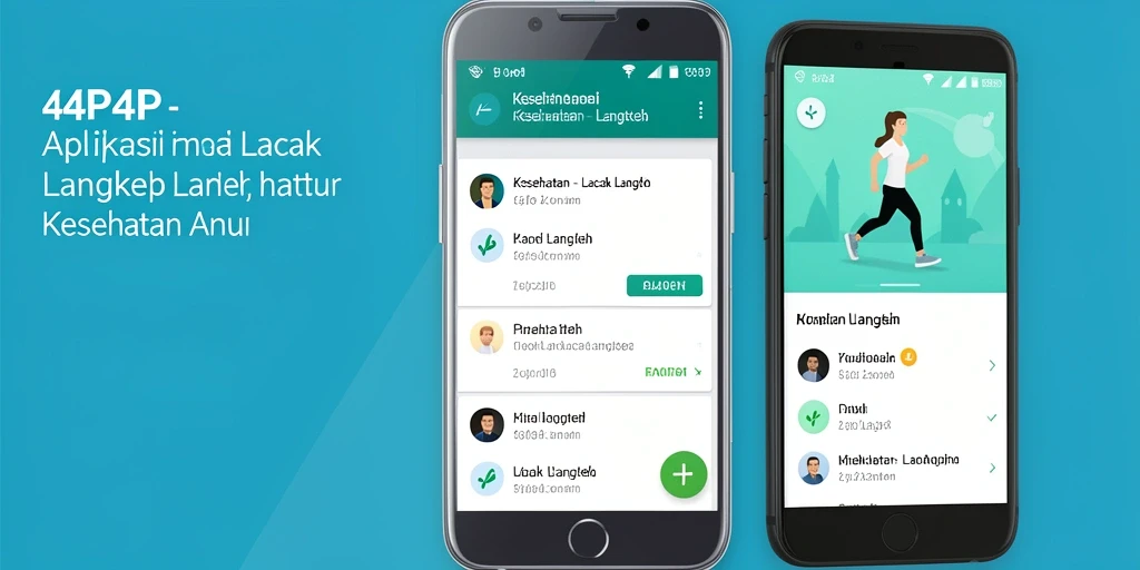 Tampilan antarmuka aplikasi Lacak Langkah 4P4P yang sederhana dan informatif.