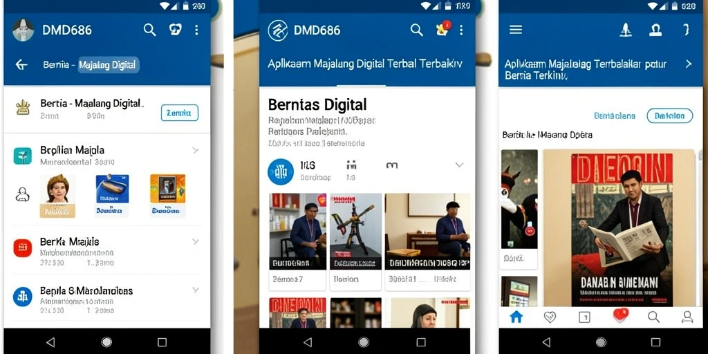 Antarmuka aplikasi DMD686 yang menarik dan informatif.
