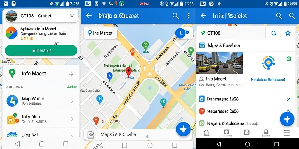 Tampilan antarmuka GT108 menampilkan informasi kemacetan dengan jelas dan menarik.