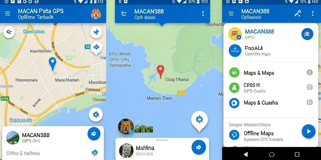 Tampilan antarmuka pengguna MACAN388 yang memudahkan navigasi GPS Offline.