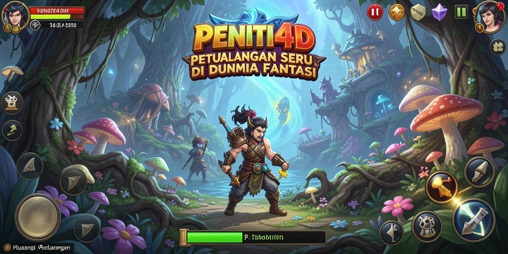 Tampilan antarmuka PENITI4D yang menawan dan penuh petualangan.