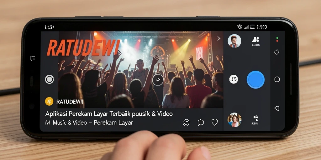 Antarmuka aplikasi RATUDEWI untuk perekaman layar yang intuitif.