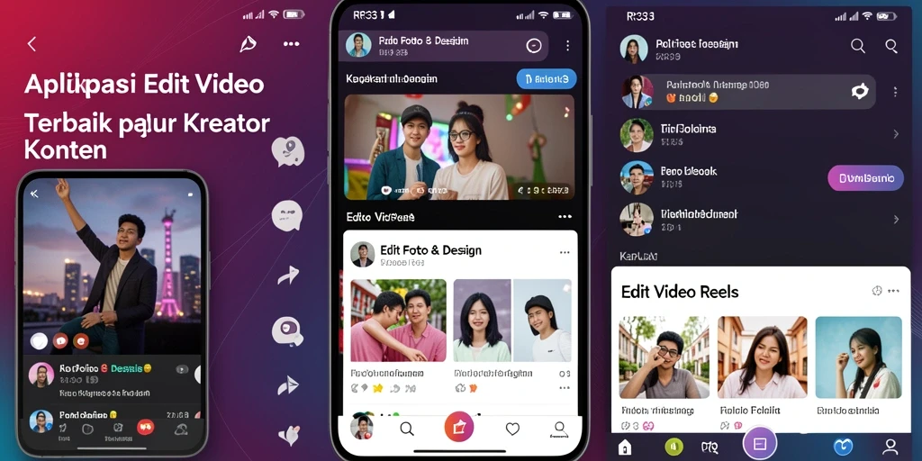 Antarmuka RR33 yang intuitif untuk Edit Video Reels.
