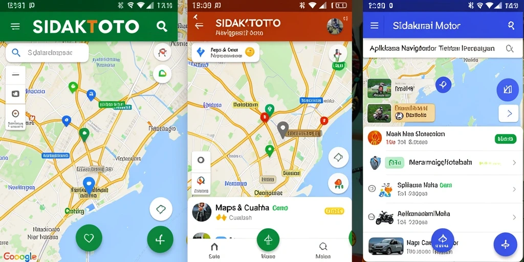 Tampilan antarmuka Navigasi Motor SIDAKTOTO yang intuitif dan informatif.